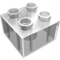 3437 - Duplo Brick 2 x 2 - Trans-Clear