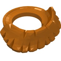 15501 - Minifig Neckwear Beard, Short - Dark Orange