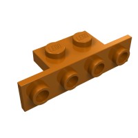 2436 - Bracket 1 x 2 - 1 x 4 [Square Corners] - Dark Orange