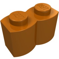 30136 - Brick Special 1 x 2 Palisade [aka Log] - Dark Orange