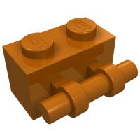 30236 - Brick Special 1 x 2 with Handle - Dark Orange
