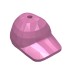 11303 - Dark Pink - Hat / Cap Short Curved Bill with Seams and Hole on Top