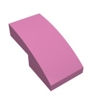 11477 - Slope Curved 2 x 1 No Studs [1/2 Bow] - Dark Pink