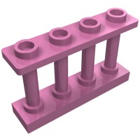 15332 - Fence Spindled 1 x 4 x 2 [4 Top Studs] - Dark Pink