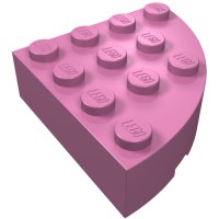 2577 - Brick Round Corner 4 x 4 Full Brick - Dark Pink