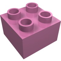 3437 - Duplo Brick 2 x 2 - Dark Pink