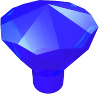 30153 - Rock 1 x 1 Jewel / Gem 24 Facet - Trans-Purple