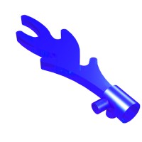 6126a - Wave / Flame Rounded with Base Pegs - Trans-Purple