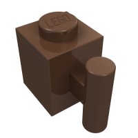 2921 - Brick Special 1 x 1 with Handle - Brown