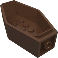 30163 - Sarcophagus / Coffin 2 x 4 x 6 Bottom - Brown
