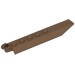 30407 - Brown - Hinge Plate 1 x 8 Locking with Angled Side Extensions, Rounded Plate Underside, 9 Teeth