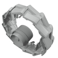 2515 - Wheel Hard Plastic Large (54mm D. x 30mm) - Light Gray
