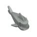 2547 - Light Gray - Animal Body Part, Shark Body, without Bottom Tube