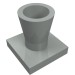 2563 - Plant, Palm Tree Base - Light Gray