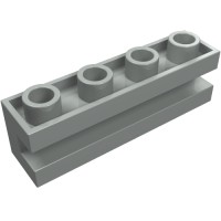 2653 - Brick Special 1 x 4 with Groove - Light Gray