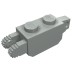 30386 - Light Gray - Hinge Brick 1 x 2 Locking with 1 Finger Vertical End and 2 Fingers Vertical End, 9 Teeth