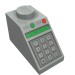 3040bpr0003 - Light Gray - Slope 45Â° 2 x 1 with Bottom pin, with Green and Red Buttons and Keypad Print