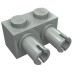 30526 - Light Gray - Brick Special 1 x 2 with 2 Pins, Round Pin Holes