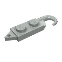3127 - Hook, Plate 1 x 2 with Crane Hook Left - Light Gray