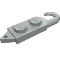 3127b - Hook, Plate 1 x 2 with Crane Hook Right - Light Gray