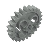 3648a - Technic Gear 24 Tooth [Old Style - Three axle holes] - Light Gray