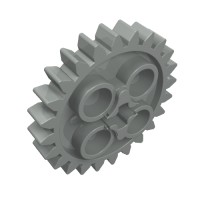 3648b - Technic Gear 24 Tooth [New Style with Single Axle Hole] - Light Gray