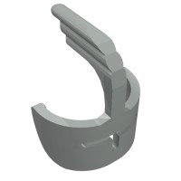 3843 - Headwear Accessory Visor Grille and Feather - Light Gray