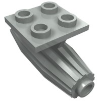 4229 - Engine, Strakes, 2 x 2 Thin Top Plate - Light Gray