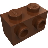 11211 - Brick Special 1 x 2 with 2 Studs on 1 Side - Reddish Brown