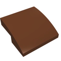 15068 - Slope Curved 2 x 2 x 2/3 - Reddish Brown