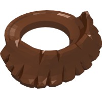 15501 - Minifig Neckwear Beard, Short - Reddish Brown