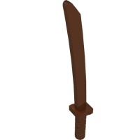 21459 - Weapon Sword / Katana / Shamshir with Capped Pommel [Square Guard] - Reddish Brown