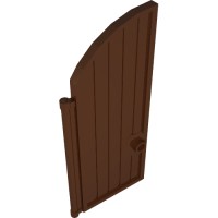 24054 - Door, Gate 1 x 4 x 7 2/3 with Curved Top - Reddish Brown
