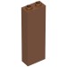 2454a - Brick 1 x 2 x 5 with Blocked Open Studs and Bottom Stud Holder with Asymmetric Ridges - Reddish Brown