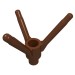 24855 - Plant, Flower Stem with Bottom Bar - Reddish Brown