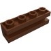 2653 - Reddish Brown - Brick Special 1 x 4 with Groove