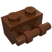 30236 - Brick Special 1 x 2 with Handle - Reddish Brown