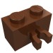 30237a - Reddish Brown - Brick Special 1 x 2 with Vertical Clip [Thick U Clip]