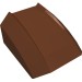 30602 - Slope Curved 2 x 2 with Lip, No Studs - Reddish Brown
