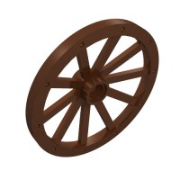 33211 - Wheel Wagon Huge (43mm D.) - Reddish Brown