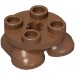 66858 - Feet, 2 x 2 x 2/3 with 4 Studs on Top - Reddish Brown