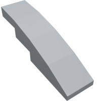 11153 - Slope Curved 4 x 1 No Studs [Stud Holder with Symmetric Ridges] - Light Bluish Gray
