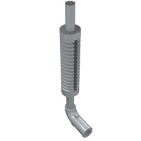 14682 - Exhaust Pipe with Technic Pin - Flat End, Rounded Hole - Light Bluish Gray
