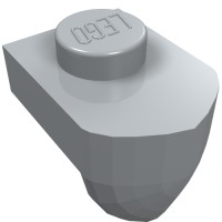 15070 - Plate Special 1 x 1 with Vertical Tooth - Light Bluish Gray