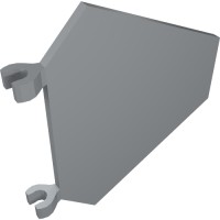 17979 - Flag 5 x 6 Hexagonal with U Clips - Light Bluish Gray