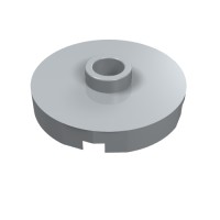 18674 - Plate Special Round 2 x 2 with Center Stud (Jumper Plate) - Light Bluish Gray