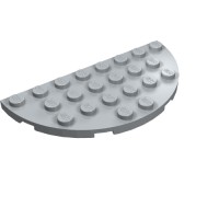 22888 - Plate Round Half 4 x 8 - Light Bluish Gray