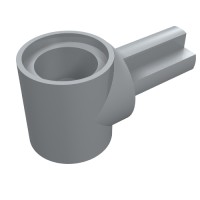 22961 - Technic Pin Connector Hub with 1 Axle - Light Bluish Gray