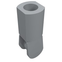 23443 - Bar Holder with Hole and Bar Handle - Light Bluish Gray