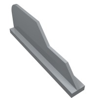 23930 - Tail 8 x 1 with Stepped Fin - Light Bluish Gray